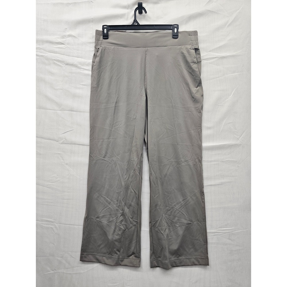 Member's Mark Womens Travel Wide Leg Pants Taupe Nylon Blend‎ Casual Size XL